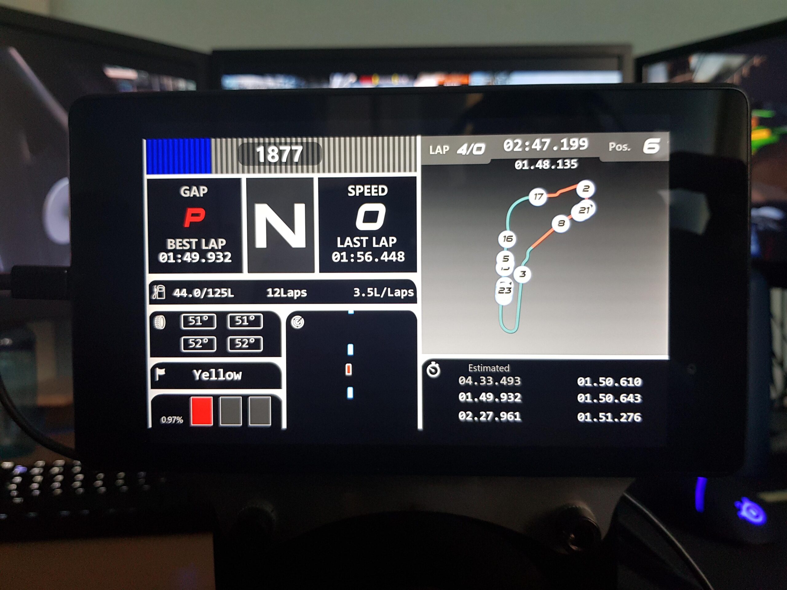 Tablet Racing/Flight Dash with spacedesk, SimHub